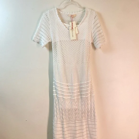 Women's Cotton Solitaire Crochet Beach/Spring Maxi Dress Boho and Elegant - Picture 6 of 16